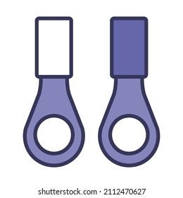 Connection Terminal Ring Icon. Editable Bold Outline With Color Fill Design. Vector Illustration.