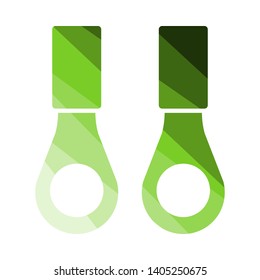 Connection Terminal Ring Icon. Flat Color Ladder Design. Vector Illustration.