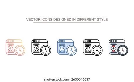 Connection Timeout icon design with white background stock illustration