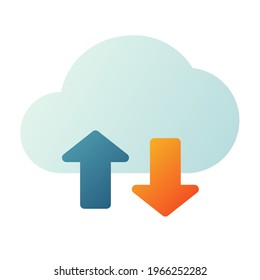 connection transfer cloud wireless single isolated icon with smooth style