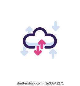 Connection Transfer Rate Icon for Website, Presentation, Banner or other design
