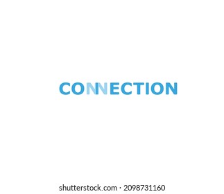 Ilustración de Vecor de diseño de logotipo de tipografía de conexión