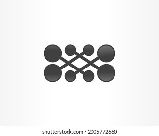 connection vector brand logo design icon concept