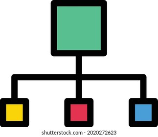 connection vector colour line icon