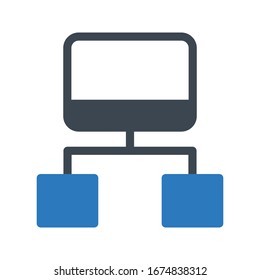 icono de color de glifo vector de conexión 
