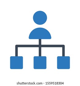 connection vector glyph colour icon 