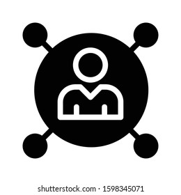 connection vector glyph flat icon 