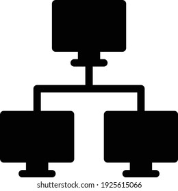 connection vector glyph flat icon