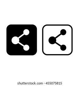 Connection vector icon. Black and white