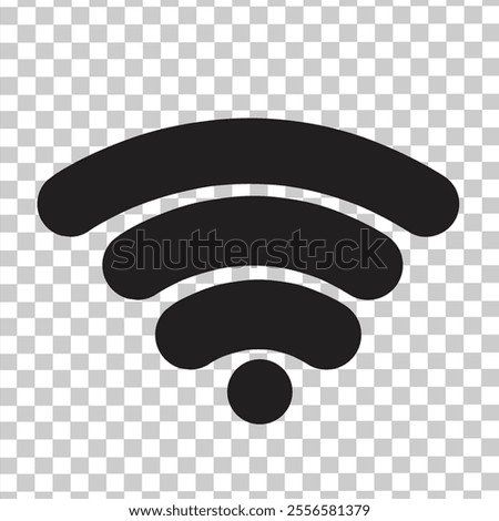 Connection vector icon in black, wifi signal ,full wifi network connection