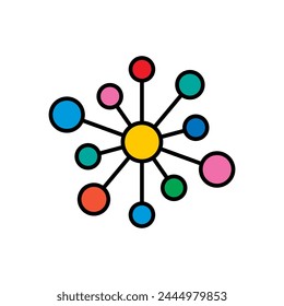 Connection vector icon. Computer network icon.