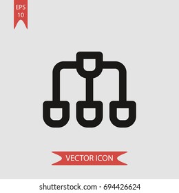 Connection vector icon, illustration symbol