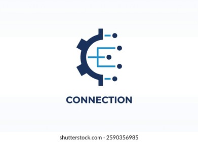 CONNECTION vector, icon or logo sign isolated symbol illustration