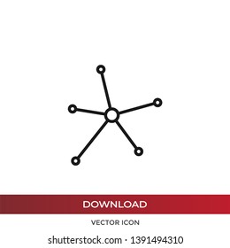 Connection vector icon in modern design style for web site and mobile app