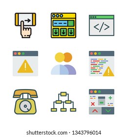 connection vector icon set