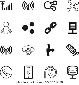 connection vector icon set such as: smart, hard, hand, support, sync, power, electric, simple, paper, outline, hyperlink, adapter, strength, website, fi, object, abstract, archive, earth, chain