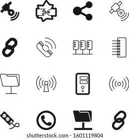 connection vector icon set such as: database, modem, receiver, usb, hardware, freedom, speaker, save, chat, energy, break, social, gateway, menu, electronic, disconnect, home, retro, open, tower