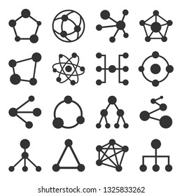 connection vector icon set,network