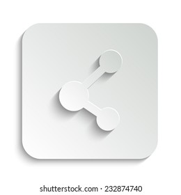  connection - vector icon with shadow on a grey button