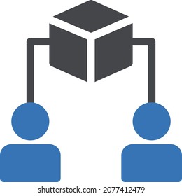 VerbindungsVektorgrafik einzeln auf transparentem Hintergrund . glyph-Vektorsymbole für Konzept- oder Web-Grafiken.