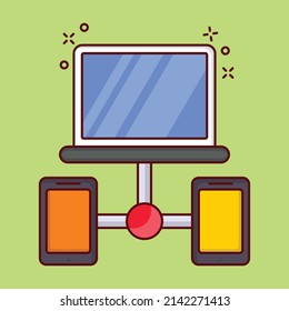 connection Vector illustration on a transparent background.Premium quality symbols. vector line flat  icon for concept and graphic design.