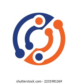 Connection Vector Logo Design Template