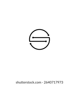 Connection vector logo icon forming the letter S