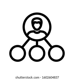 connection vector thin line icon 