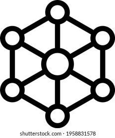 connection vector thin line icon