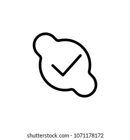 connection verified icon. Element of minimalistic icons for mobile concept and web apps. Thin line icon for website design and development, app development