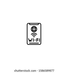 connection Wi-fi smartphone browser Icon, Logo, Vector