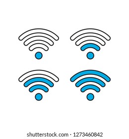 Connection wifi vector icon isolated on transparent background, Connection logo concept