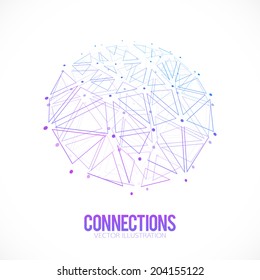 Connections. Abstract business concept. Vector illustration.