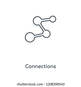 Connections concept line icon. Linear Connections concept outline symbol design. This simple element illustration can be used for web and mobile UI/UX.