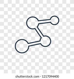 Connections concept vector linear icon isolated on transparent background, Connections concept transparency concept in outline style