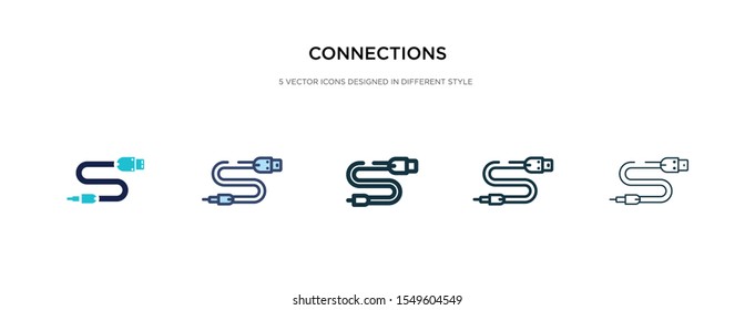 connections icon in different style vector illustration. two colored and black connections vector icons designed in filled, outline, line and stroke style can be used for web, mobile, ui