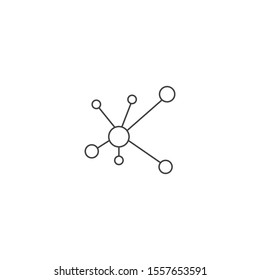 connections icon on white background vector