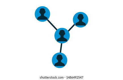 Connections icon. Vector illustration style , white background. Designed for web and software interfaces.