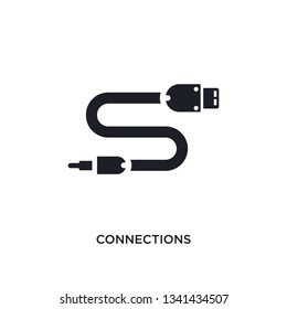 connections isolated icon. simple element illustration from electrian connections concept icons. connections editable logo sign symbol design on white background. can be use for web and mobile