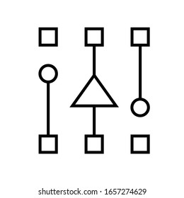 Connections line icon, concept sign, outline vector illustration, linear symbol.