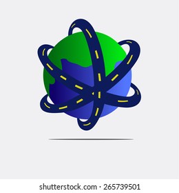 Connections planet for your business artwork isolated  - Modern Vector illustration graphic design. Logo Symbol