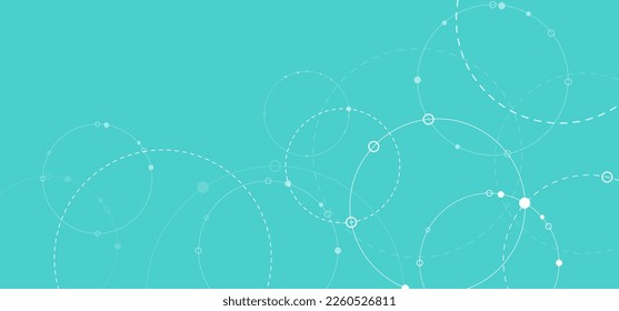 Connections with points, lines, and people icons. Vector technology background.