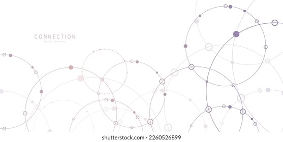 Connections with points, lines, and people icons. Vector technology background.