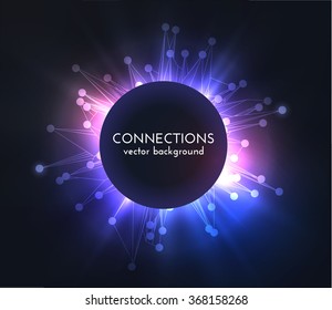 Connections science vector background. Concept for science, communication, technology. Eps10.
