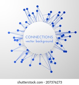 Connections vector background. Eps10. Business or science presentation background concept.