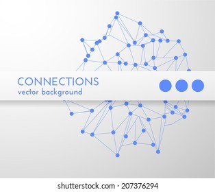 Connections vector background. Eps10. Business or science presentation background concept.