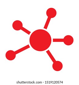 Connections vector icon. Flat blue symbol. Pictogram is isolated on a white background. Designed for web and software interfaces.
