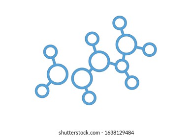 Connections vector icon. Flat blue symbol. Pictograph is isolated on a white background. Designed for web and software interfaces.