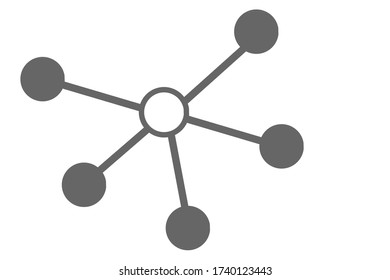 Icono del vector de conexiones aislado en fondo blanco
