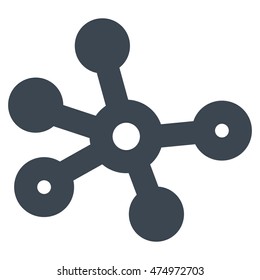 Connections vector icon. Style is linear flat icon symbol, smooth blue color, white background.